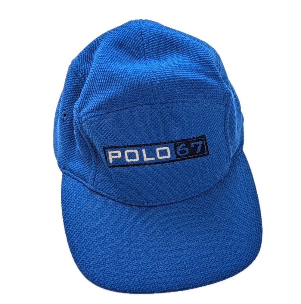 Polo Sport 5 Panel Nylon Fitted Hat Cap Adult Small/Medium Vintage Rare